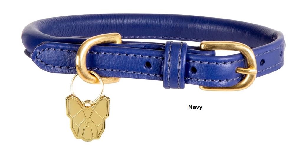 Shires Digby & Fox Rolled Leather Dog Collar (XXXS - XXS)