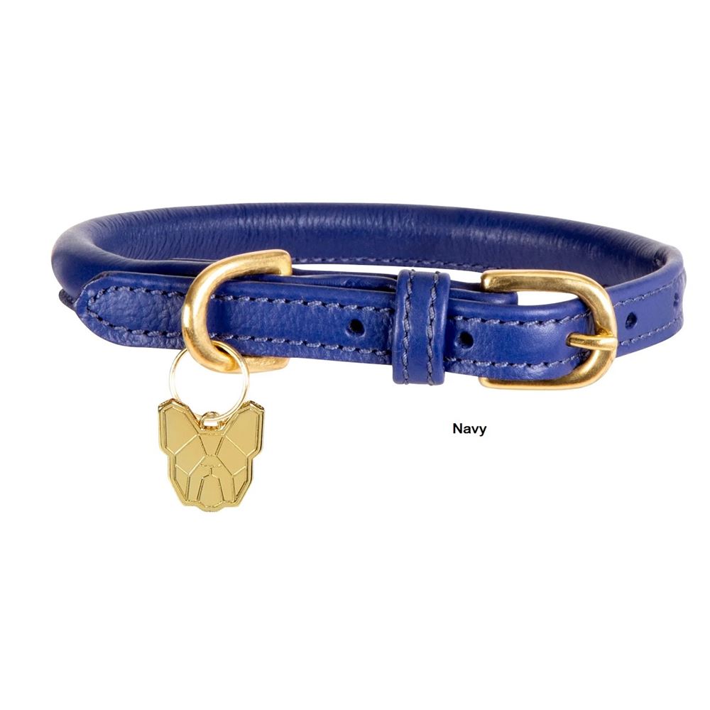 Shires Digby & Fox Rolled Leather Dog Collar (XXXS - XXS)