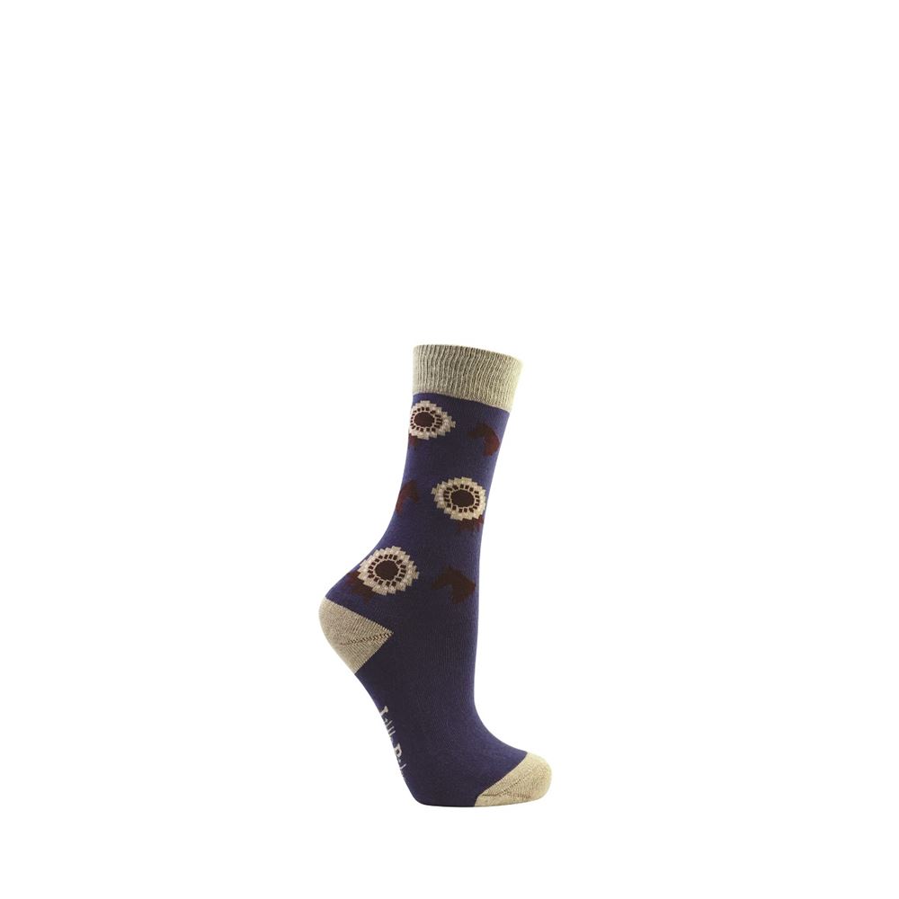 Riding Star Collection Socks by Little Rider - Pack of 3 (Navy/Burgundy)