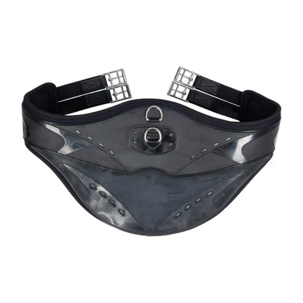 ProReaction Contoured TPU Vented Long Stud Girth by Hy Equestrian (Black)