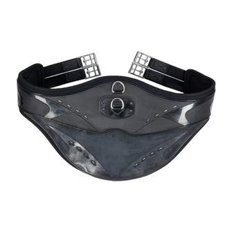 ProReaction Contoured TPU Vented Long Stud Girth by Hy Equestrian (Black)