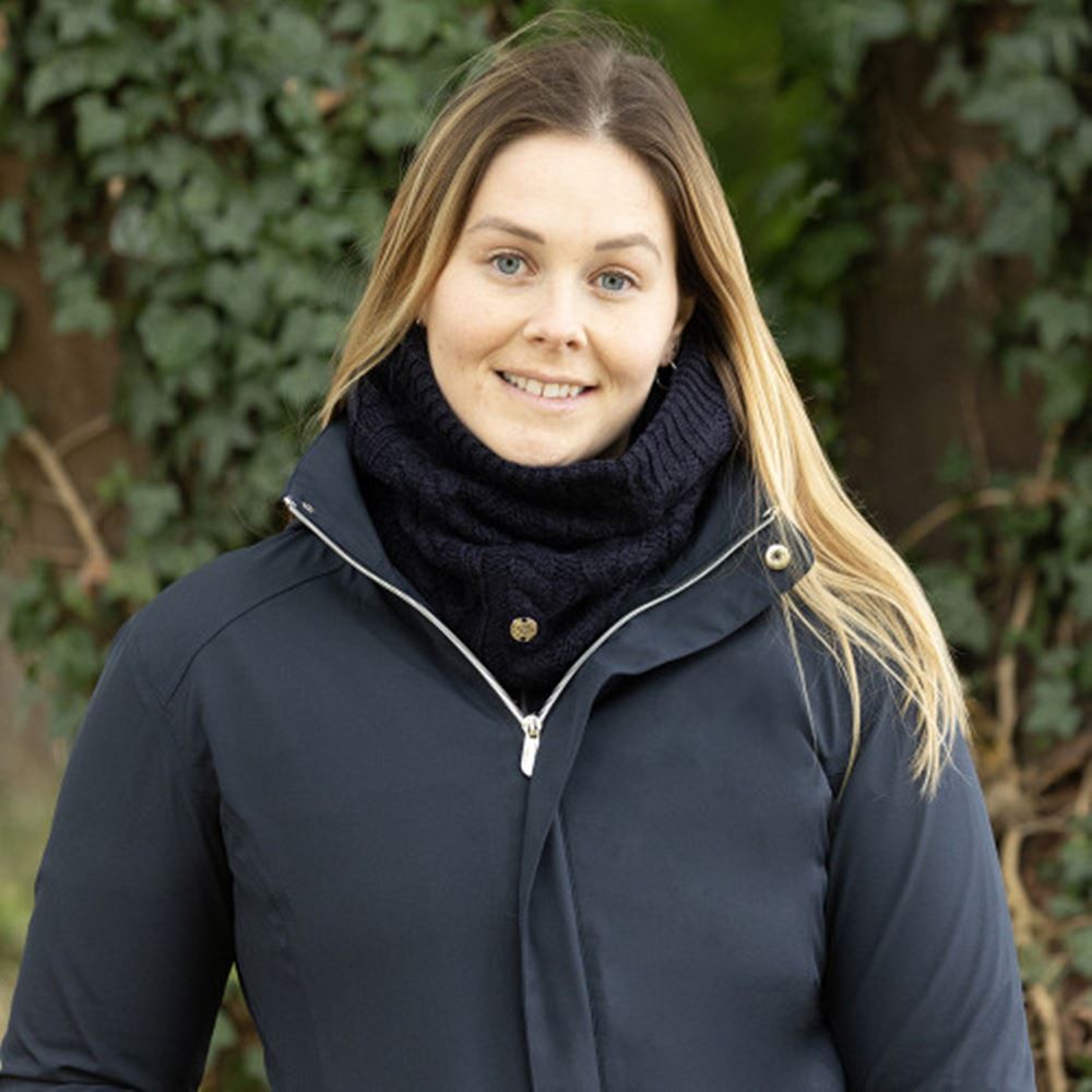 Hy Equestrian Meribel Cable Knit Snood (Navy)