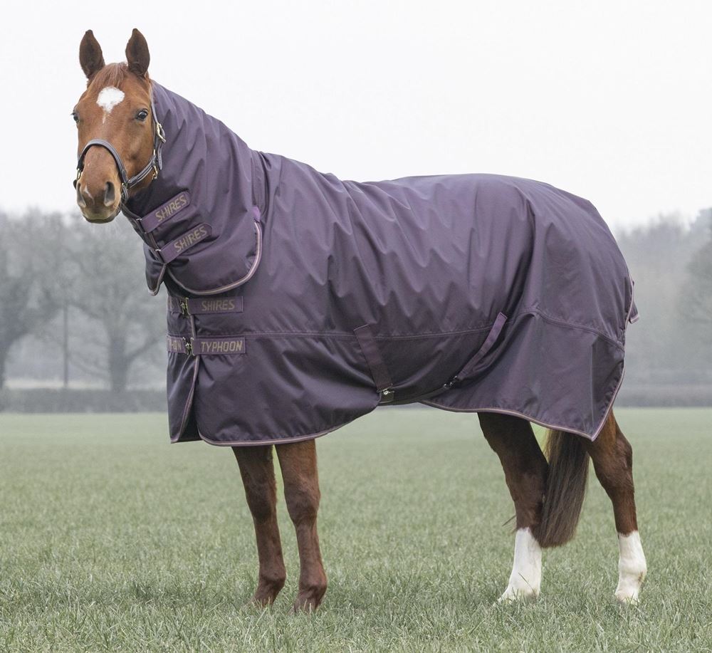 Shires Typhoon 100 Combo Turnout Rug (Black Cherry)