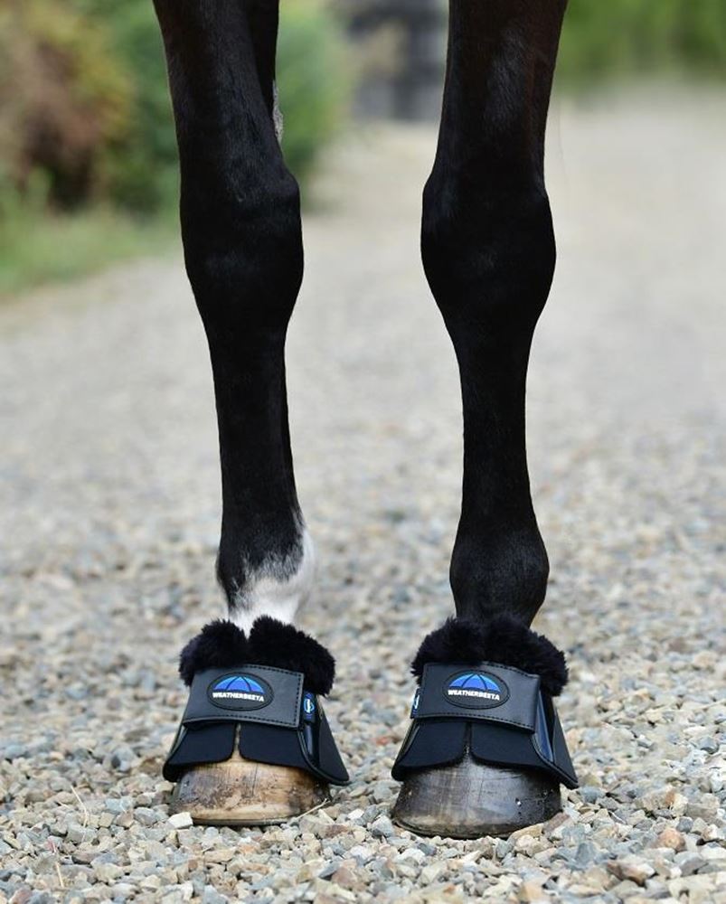 Weatherbeeta Tough-Tec Impact Fleece Trim Bell Boot (Black)