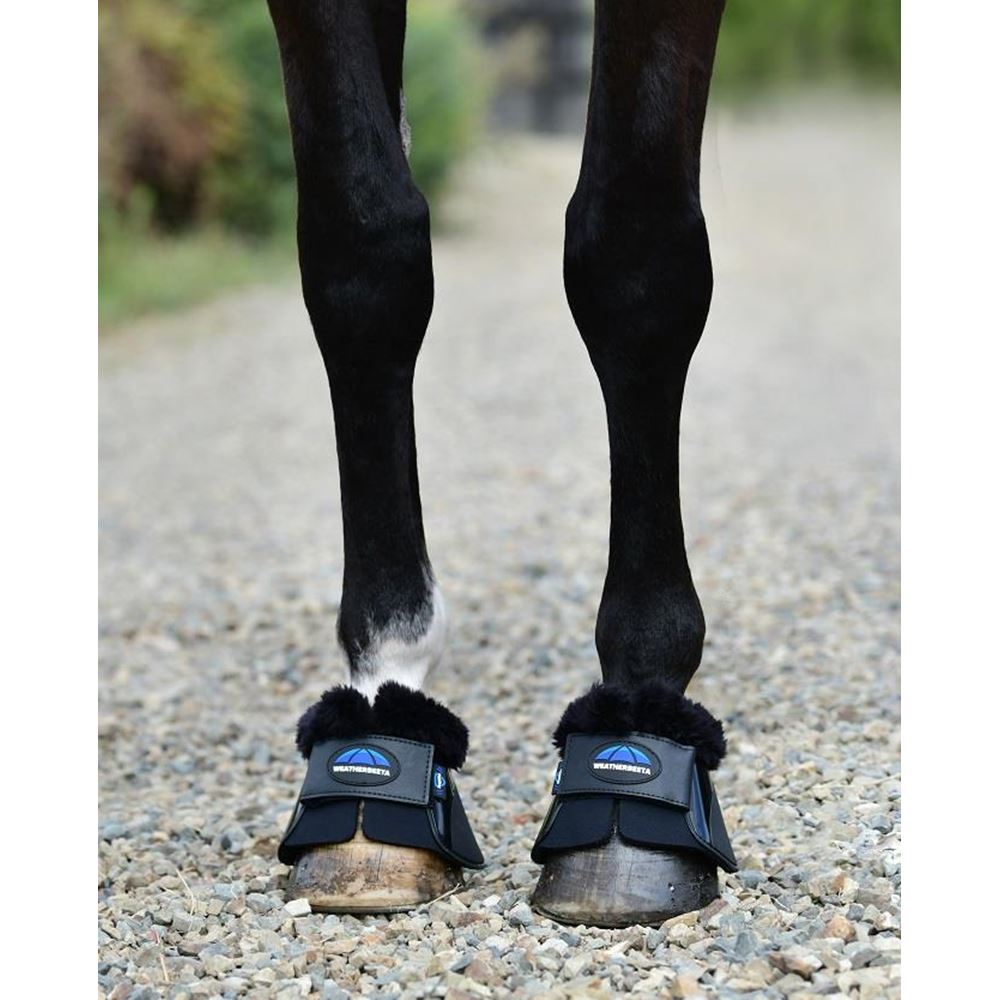 Weatherbeeta Tough-Tec Impact Fleece Trim Bell Boot (Black)