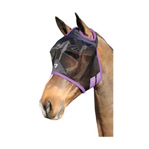 Hy Equestrian Mesh Half Mask without Ears (Black/Grape Royal)