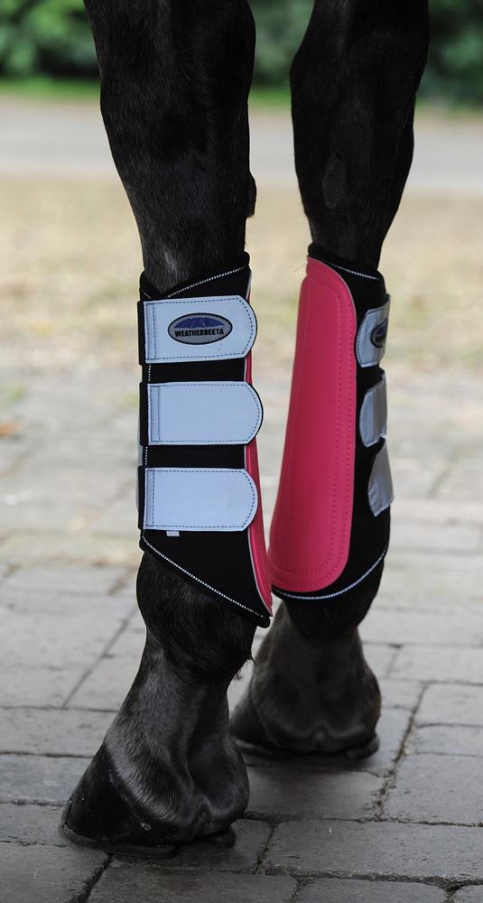 Weatherbeeta Reflective Single Lock Brushing Boots