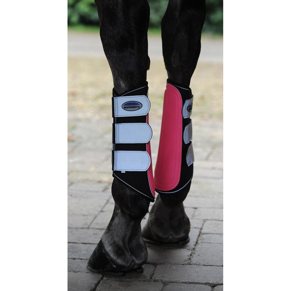 Weatherbeeta Reflective Single Lock Brushing Boots