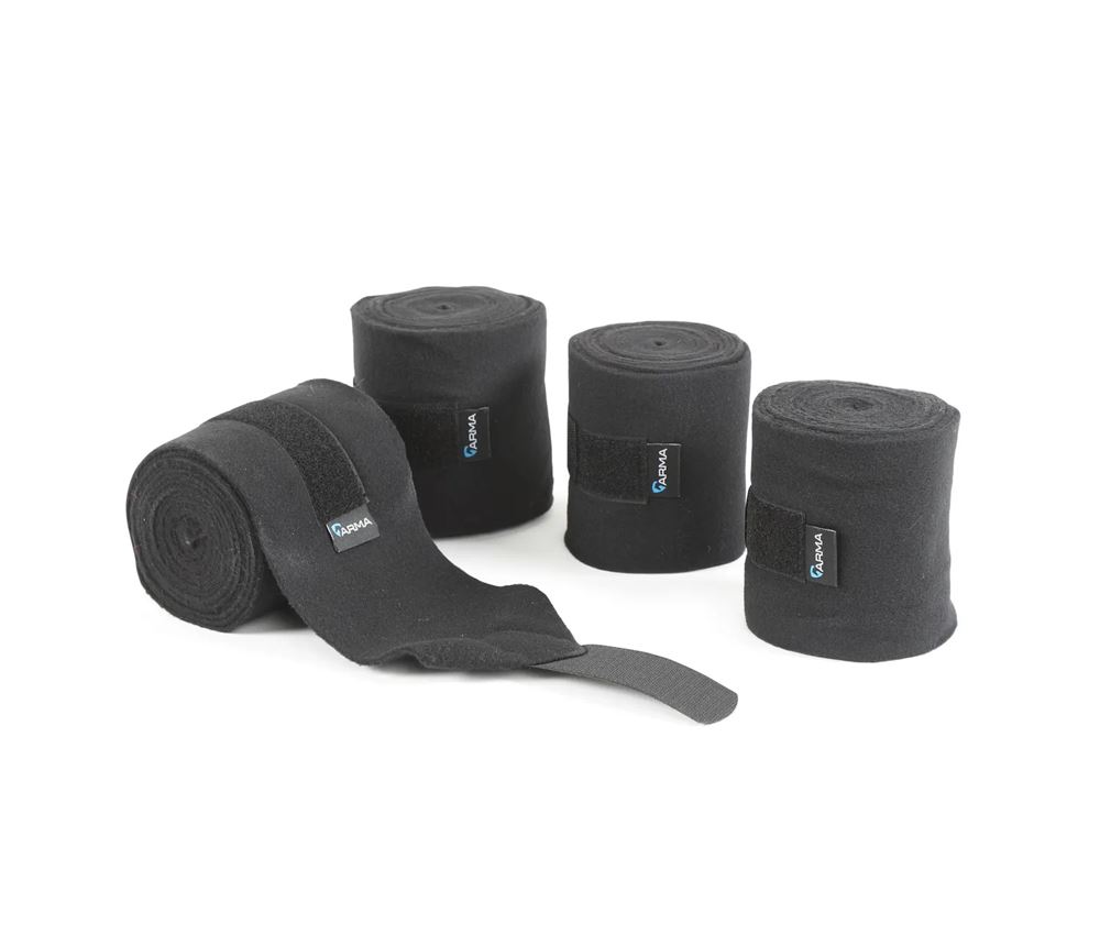 Shires ARMA Fleece Bandages (Black)