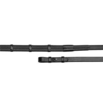 Shires Velociti Gara Pimple Grip Contintental Reins (Black)