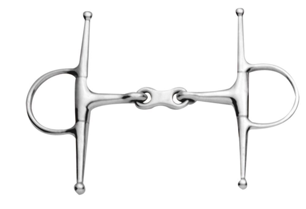 Korsteel Stainless Steel French Link Full Cheek Eggbutt Snaffle Bit
