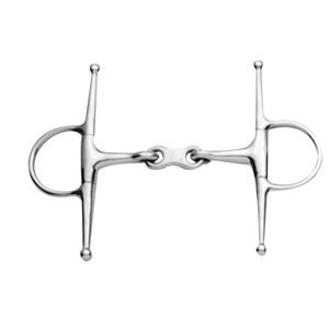 Korsteel Stainless Steel French Link Full Cheek Eggbutt Snaffle Bit