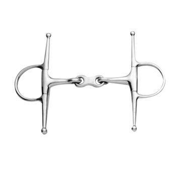 Korsteel Stainless Steel French Link Full Cheek Eggbutt Snaffle Bit