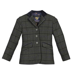 Shires Aubrion Saratoga Jacket - Young Rider (Dark Green Check)
