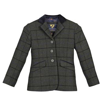 Shires Aubrion Saratoga Jacket - Young Rider (Dark Green Check)