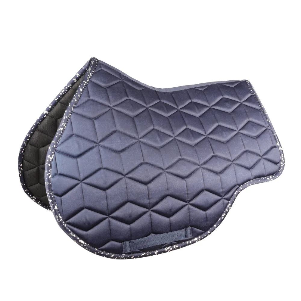 Hy Equestrian Elevate Allure Saddle Pad (Navy/Gun Metal Grey)