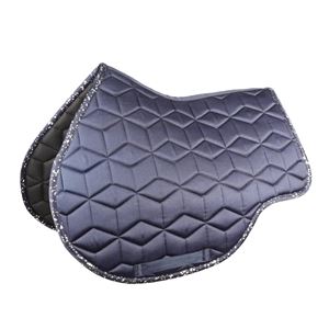 Hy Equestrian Elevate Allure Saddle Pad (Navy/Gun Metal Grey)