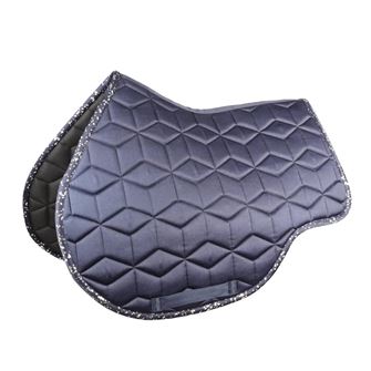 Hy Equestrian Elevate Allure Saddle Pad (Navy/Gun Metal Grey)