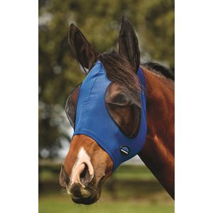 Weatherbeeta Comfitec Deluxe Stretch Fly Mask with Ears (Cobalt/Black)
