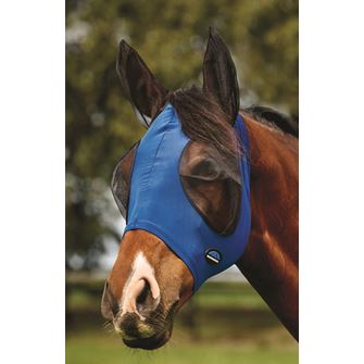 Weatherbeeta Comfitec Deluxe Stretch Fly Mask with Ears (Cobalt/Black)