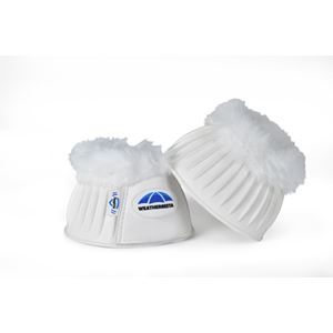 Weatherbeeta Tough-Tec Prime Fleece Trim Rubber Bell Boots (White)