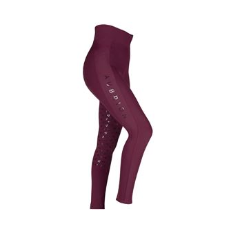 Shires Aubrion Eltar Young Rider Riding Tights (Black Cherry)