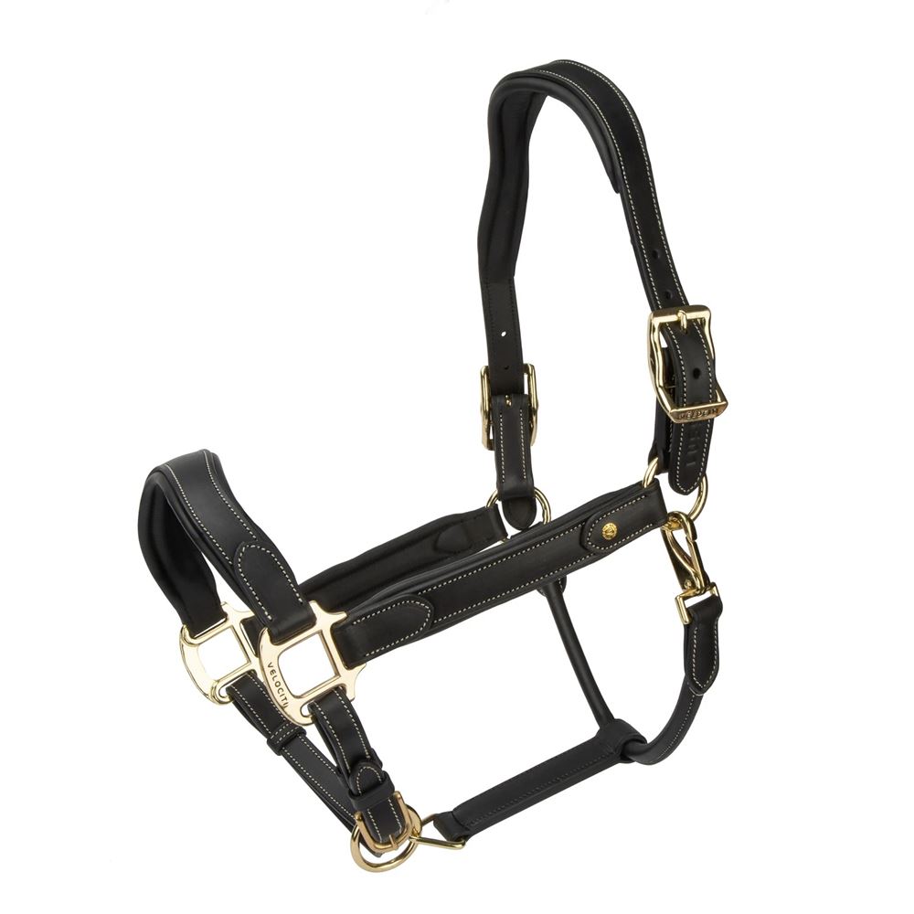 Shires Velociti Lusso Lorca Leather Headcollar (Black)