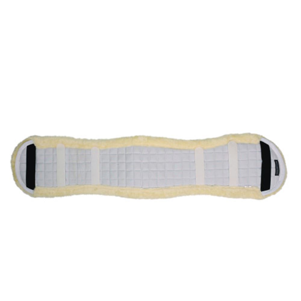 Hy Equestrian Dressage Fleece Girth Cover (White)