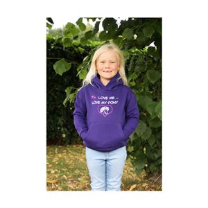 British Country Collection "Love me Love my Pony" Hoodie - Child (Purple)