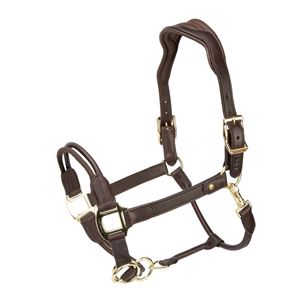 Shires Velociti Lusso Soria Control Leather Headcollar (Havana)