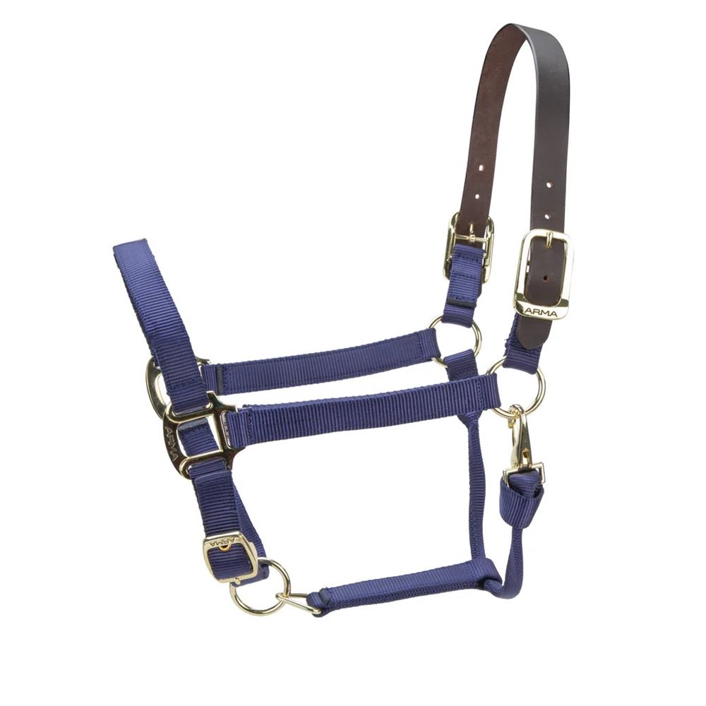 Shires ARMA Premium Adjustable FieldSafe Headcollar (Navy)