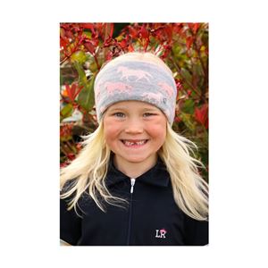 Hy Equestrian Flaine Children's Headband (Grey/Pink)