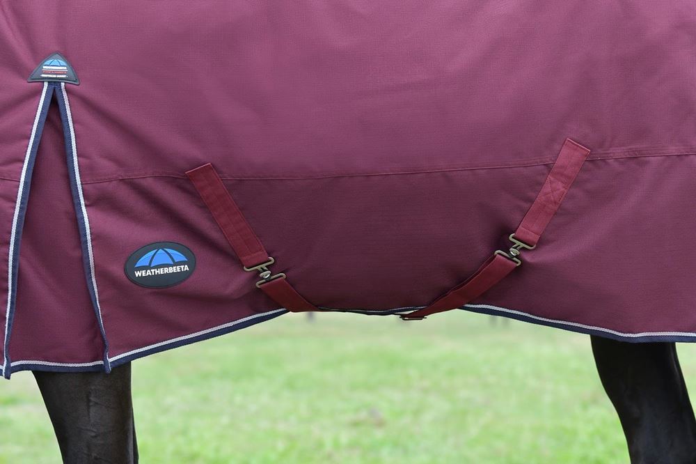 Weatherbeeta Comfitec Essential Turnout Combo - 220g (Burgundy/Navy)