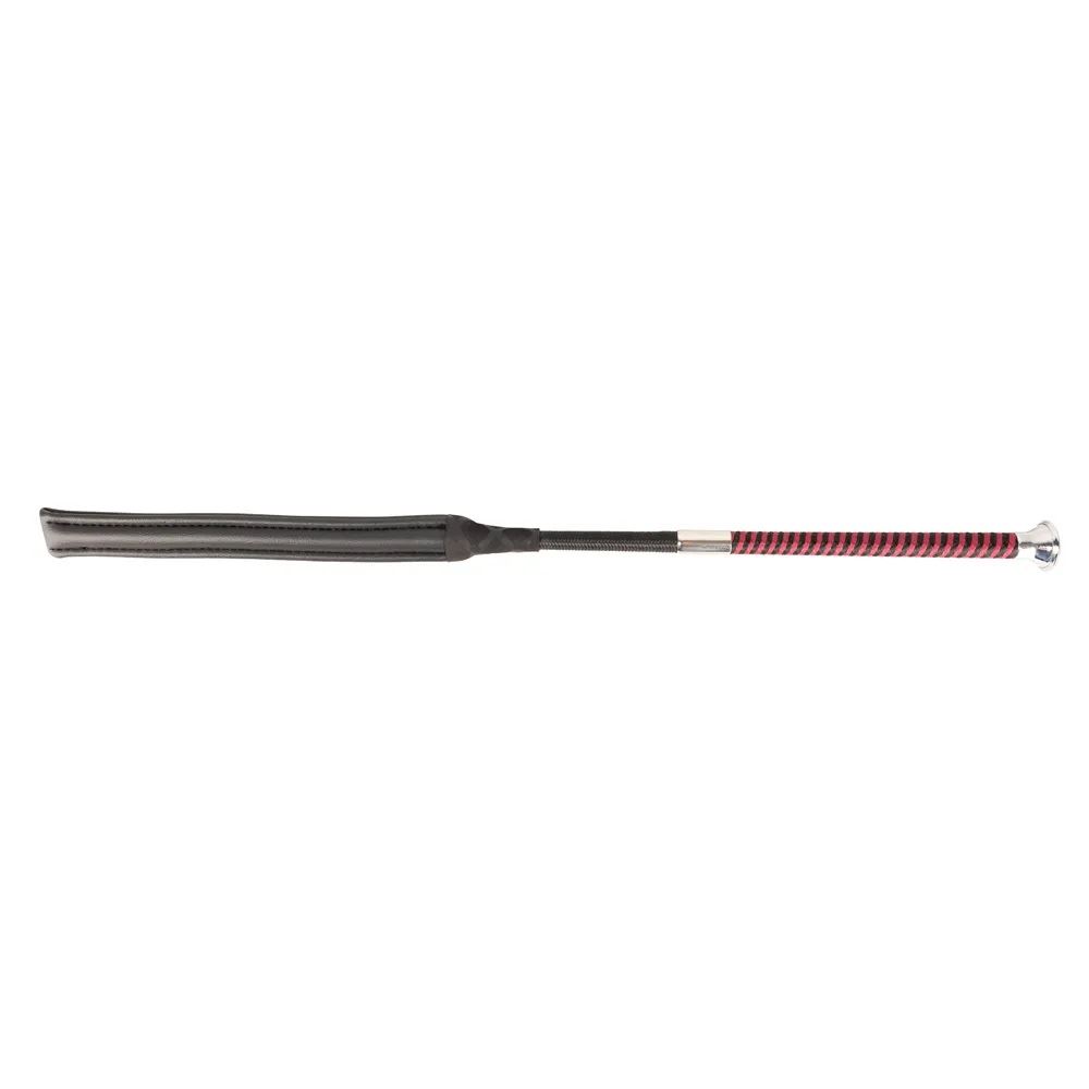 Hy Equestrian Legal Jump Bat with Braided Handle (Black/Burgundy)