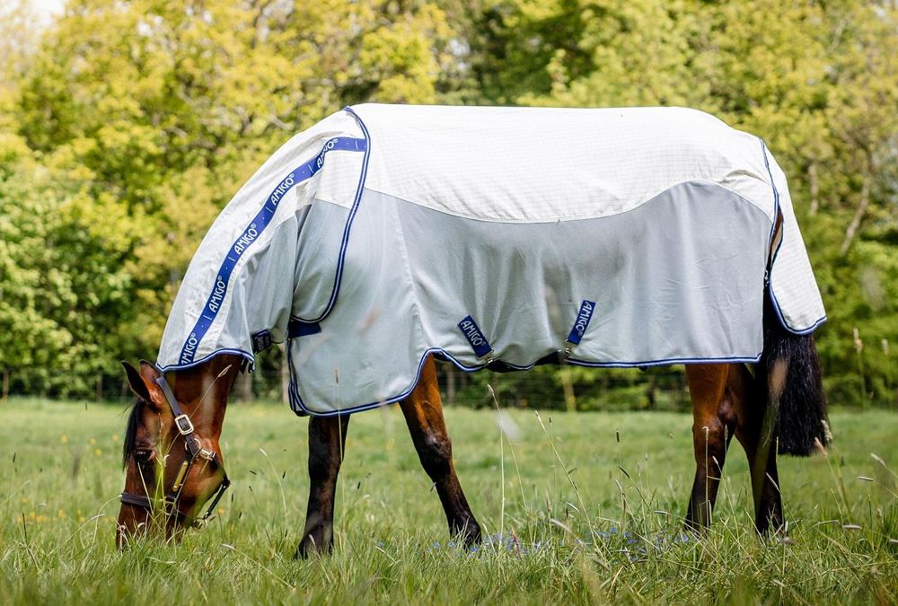 Horseware Amigo Airflow (Navy Check/Altanic Blue & Ivory)