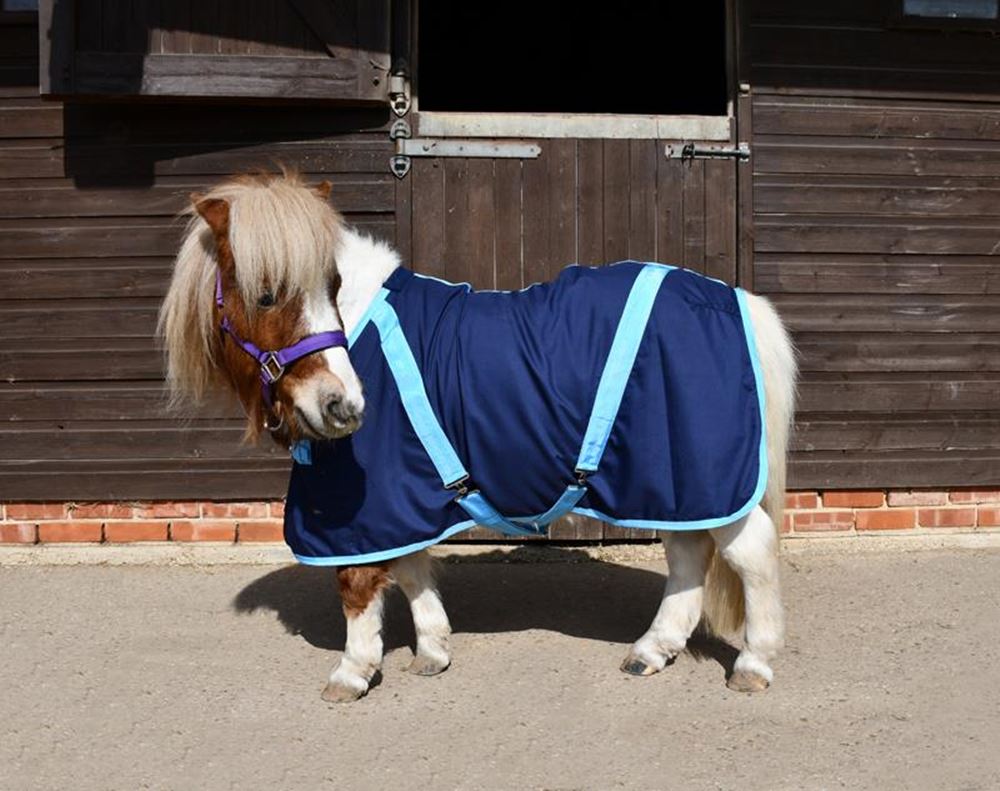 Rhinegold Mini Summer Sheet (Navy Bound Baby Blue)