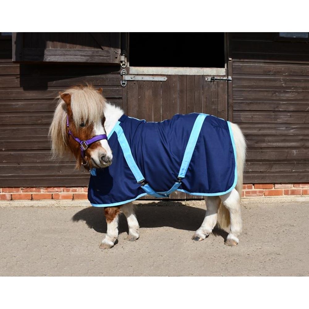 Rhinegold Mini Summer Sheet (Navy Bound Baby Blue)