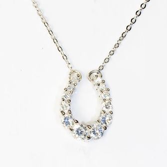 Falabella Sterling Silver Graduated Horse Shoe Pendant 
