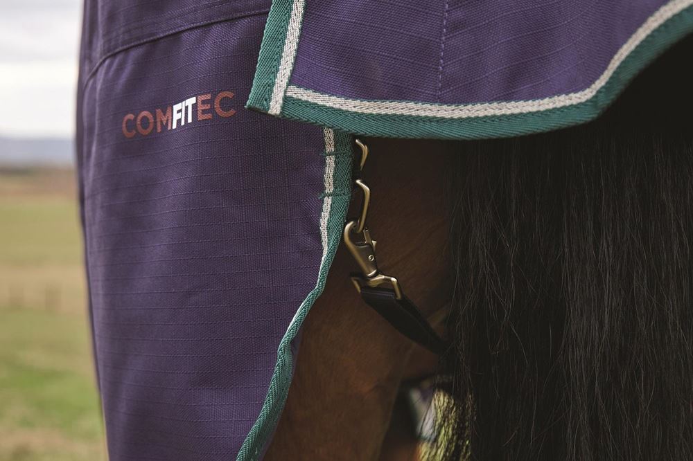 Weatherbeeta Comfitec Plus Dynamic Turnout High Neck - 220g (Navy/Forest Green)