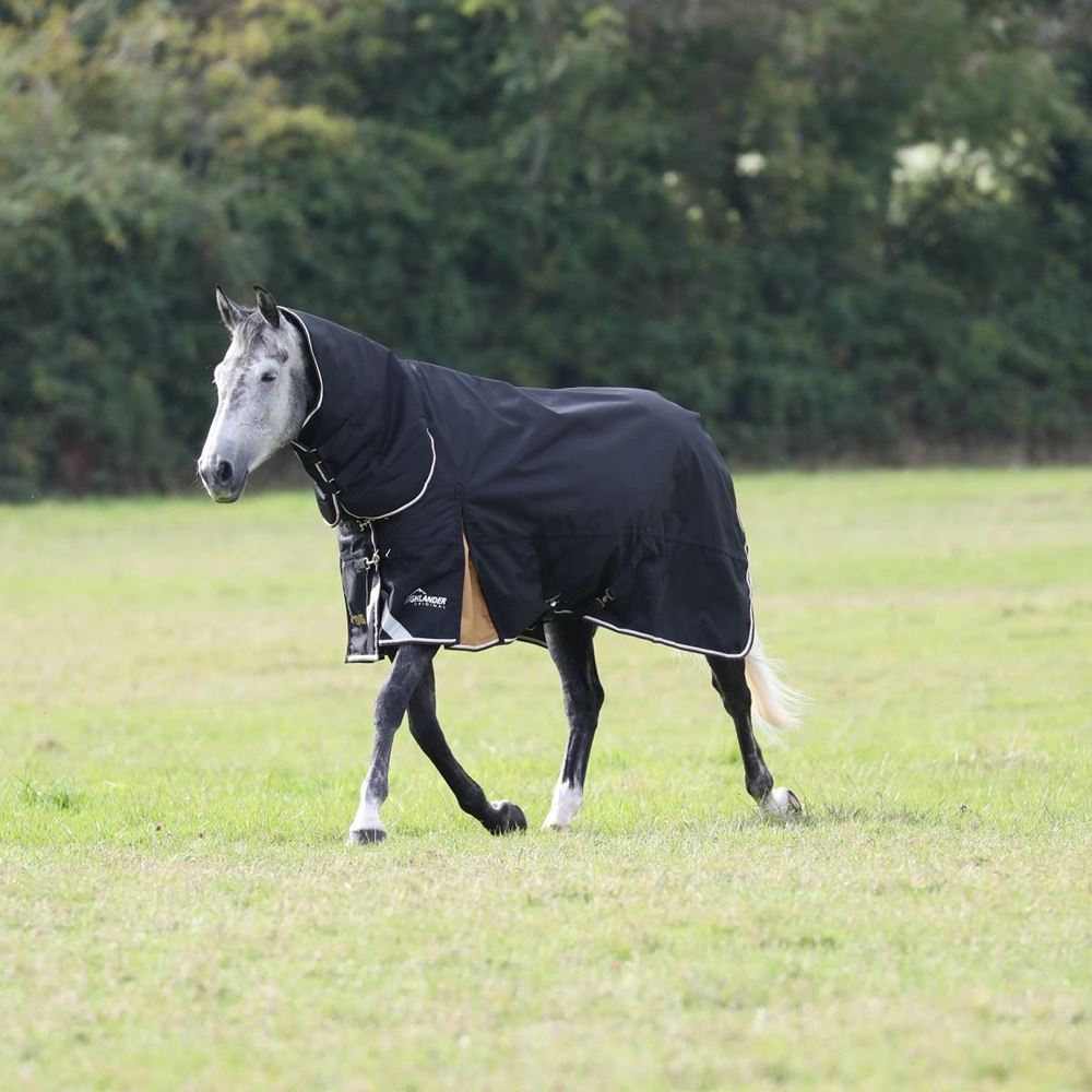 Shires Highlander Plus 200 Combo Turnout Rug (Black)