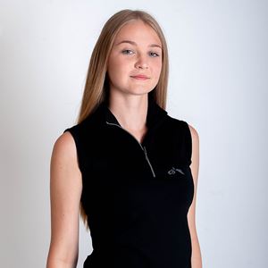 Gallop Sleeveless Zipped Neck Base-Layer (Black)