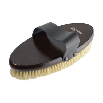 Hy Equestrian Deluxe Body Brush with Pig Bristles