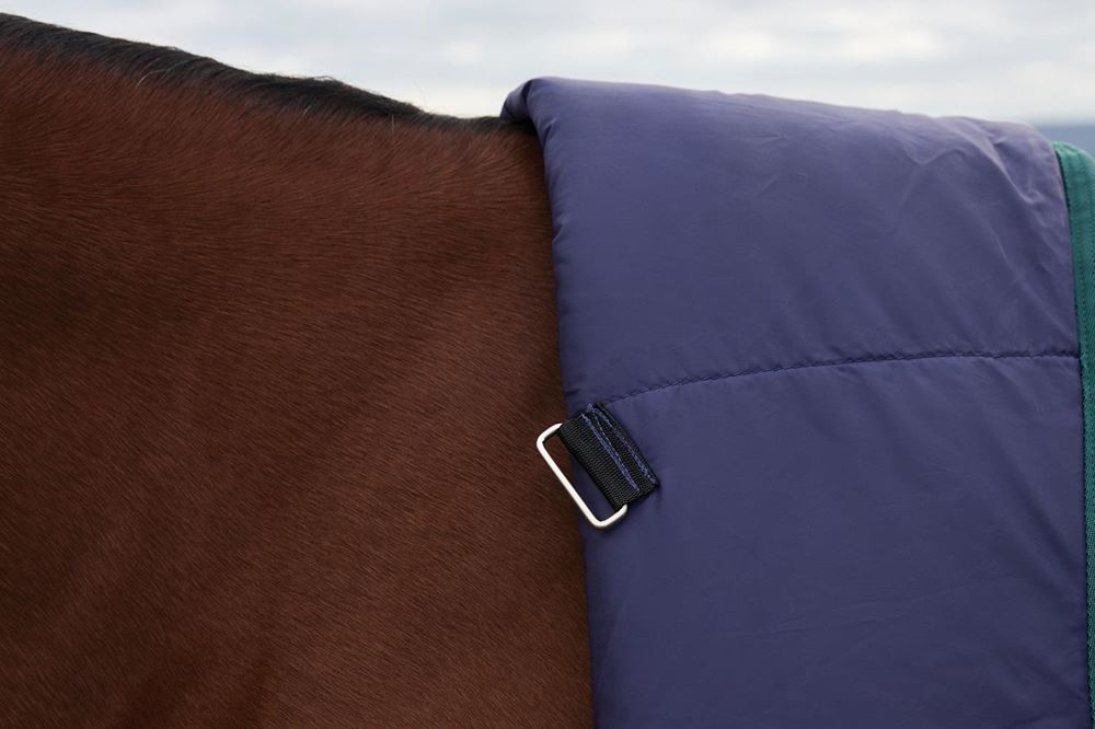 Weatherbeeta Comfitec Plus Dynamic Turnout High Neck - 100g (Navy/Forest Green)