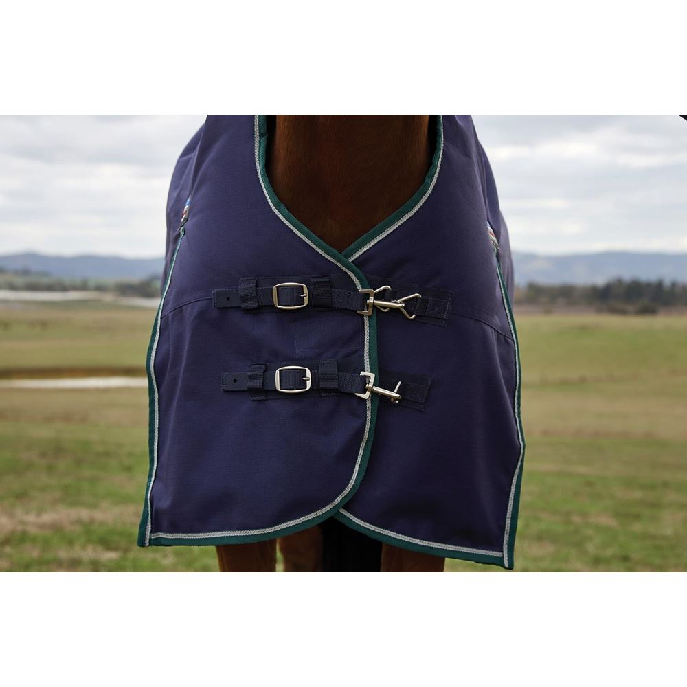 Weatherbeeta Comfitec Plus Dynamic Turnout High Neck - 220g (Navy/Forest Green)