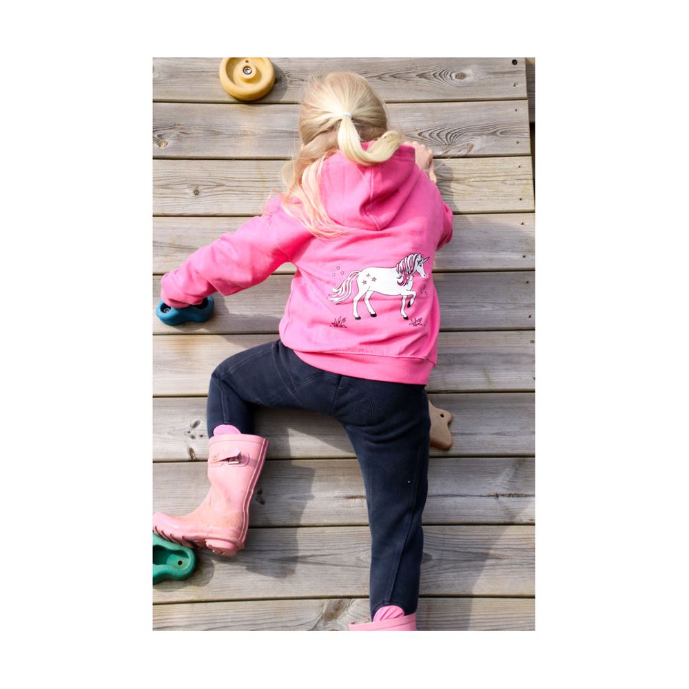 British Country Collection Dancing Unicorn Hoodie - Child (Pink)