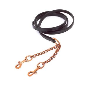 Windsor Equestrian Leather Lead And Twin Chain