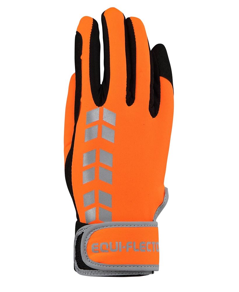 Shires Equi-Flector Riding Gloves (Orange)