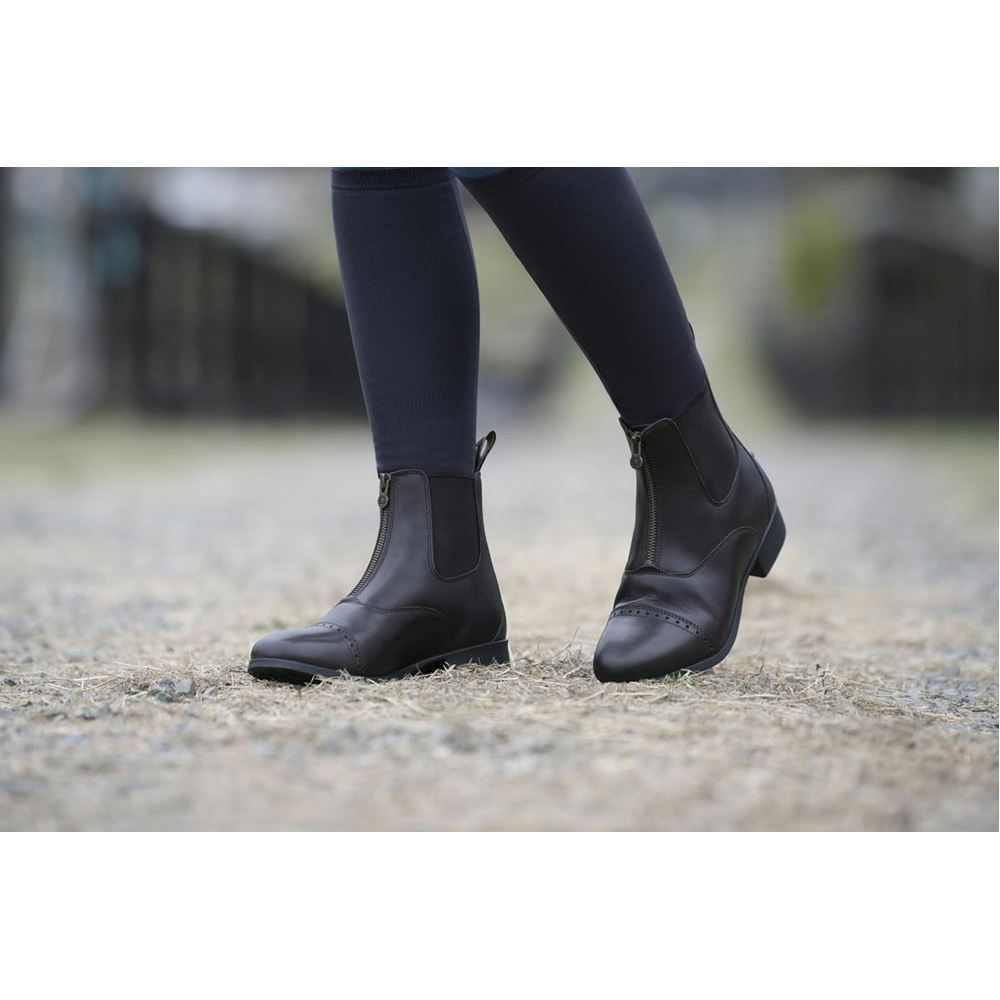 Dublin Foundation Children's Zip Paddock Boots II (Brown)