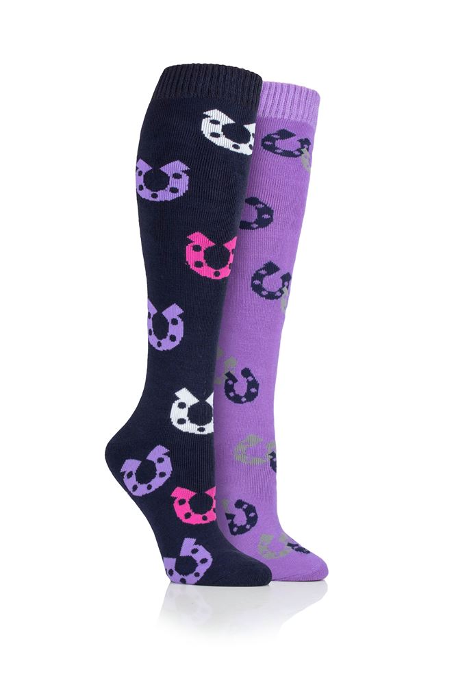 Storm Bloc Plumpton Ladies Horseshoe Mid Weight Socks Twin Pack