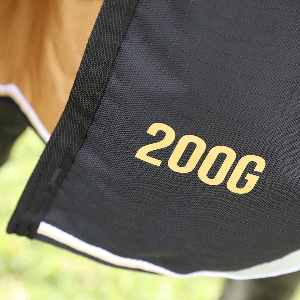 Shires Highlander Plus 200 Turnout Rug & Neck Set (Black)